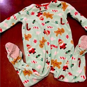 Carters child of mine flannel Christmas onsie